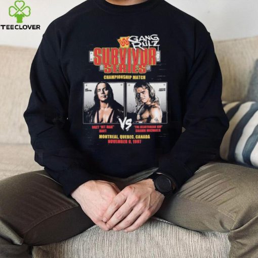 Shawn Michaels vs Bret Hart 1997 Survivor Series Championship Match Shirt