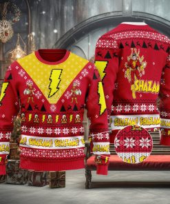 Shazam Dc Comics Ugly Christmas 3D Sweater Gift Holidays