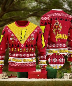 Shazam Dc Comics Ugly Christmas 3D Sweater Gift Holidays