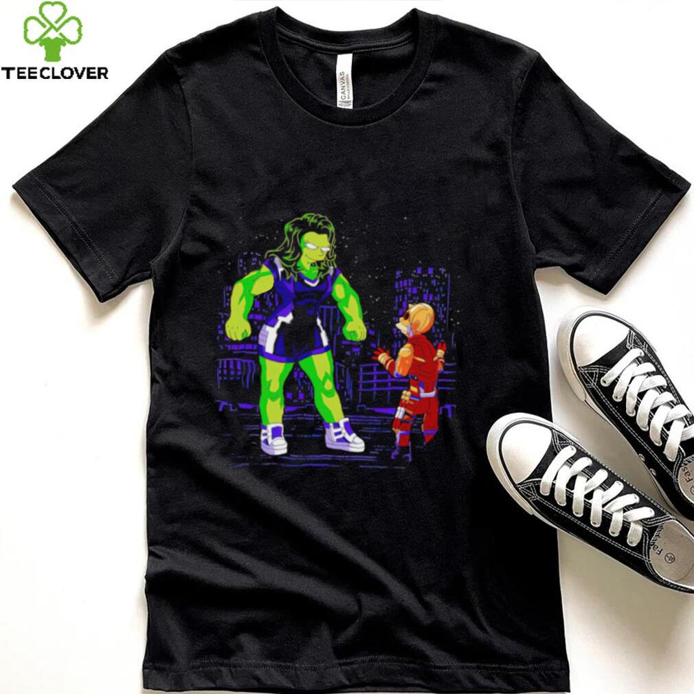 She Hulk X The Simpsons She Hulk and Daredevil Death by Smash shirt She Hulk X The Simpsons She Hulk and Daredevil Death by Smash shirt