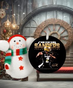Shedeur Sanders Colorado Buffaloes Young Prime signature ornament