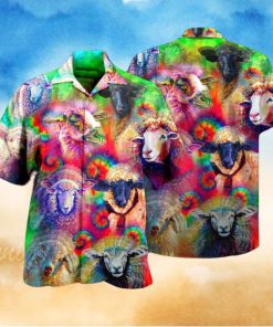 Sheep Animals Colorful Sheeps Hawaiian Shirt