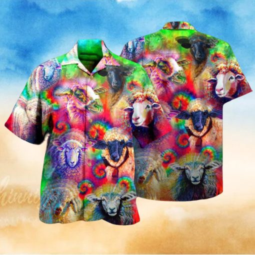 Sheep Animals Colorful Sheeps Hawaiian Shirt