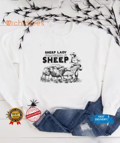 Sheep lady surrounded by sheep hoodie, sweater, longsleeve, shirt v-neck, t-shirt tee