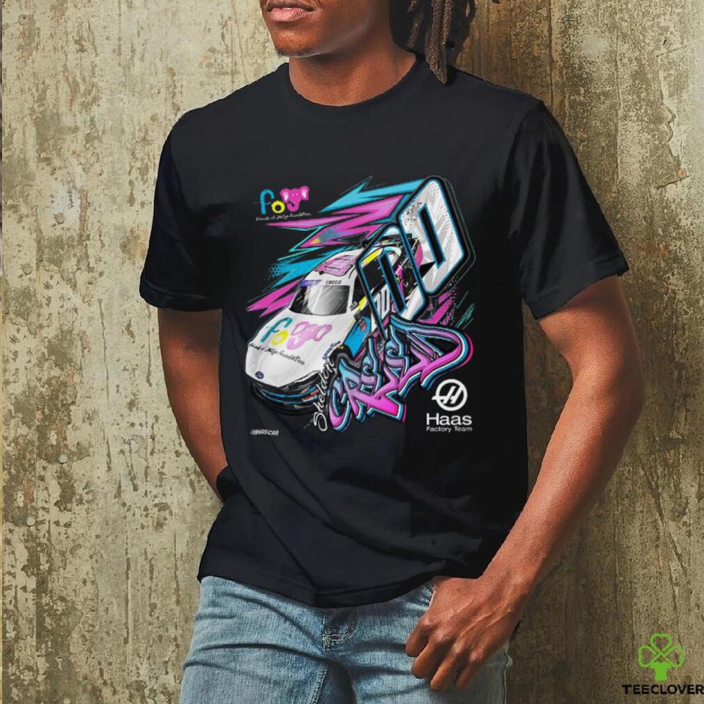 Sheldon Creed Stewart Haas Racing Team Collection Heather Charcoal Friends of Jaclyn Car T Shirt Sheldon Creed Stewart Haas Racing Team Collection Heather Charcoal Friends of Jaclyn Car T Shirt