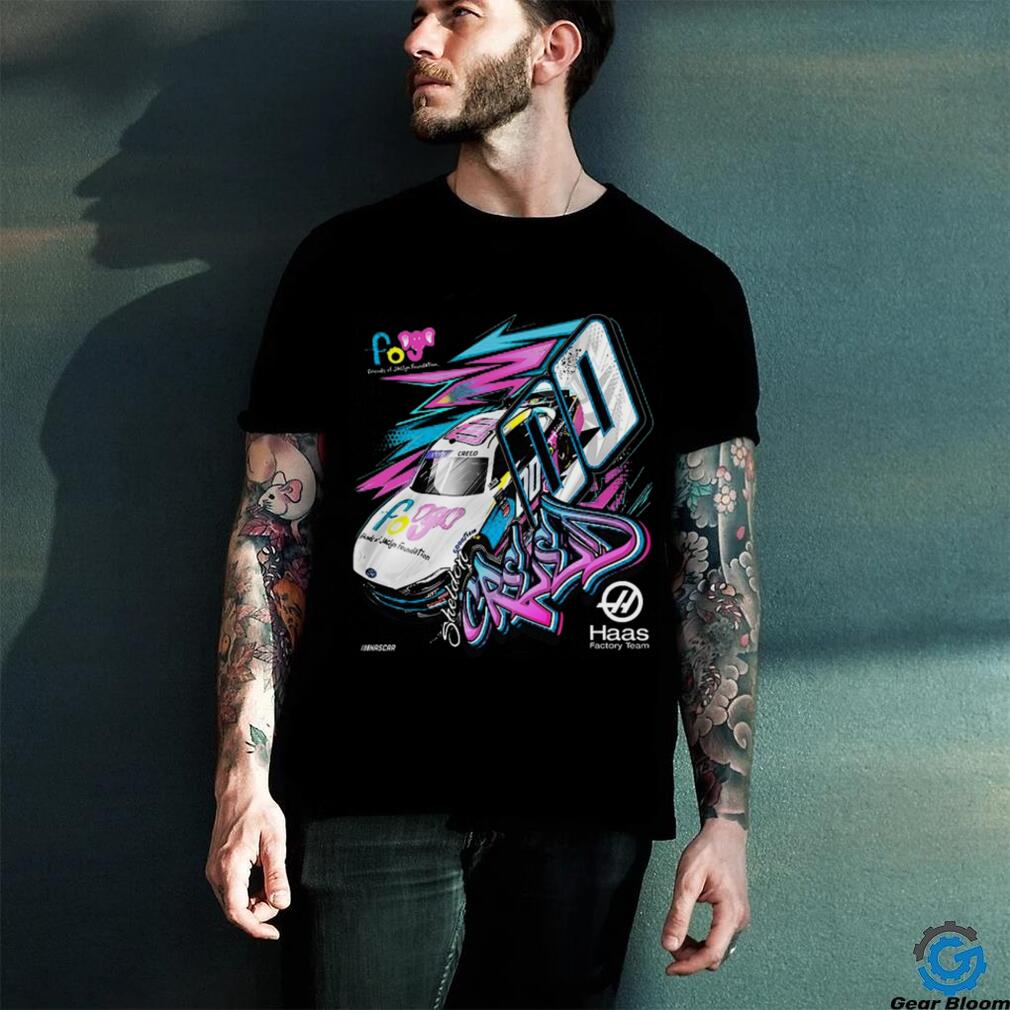 Sheldon Creed Stewart Haas Racing Team Collection Heather Charcoal Friends of Jaclyn Car T Shirt Sheldon Creed Stewart Haas Racing Team Collection Heather Charcoal Friends of Jaclyn Car T Shirt