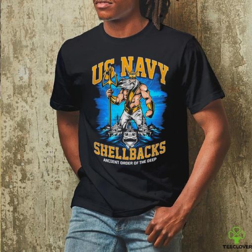 Shellback Us Navy Ancient Order Of The Deep Poseidon And Battle Ship T shirt