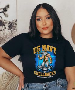 Shellback Us Navy Ancient Order Of The Deep Poseidon And Battle Ship T shirt
