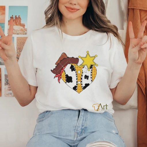Sheriff Woody Pride Love Heart Valentines Toy Story shirt