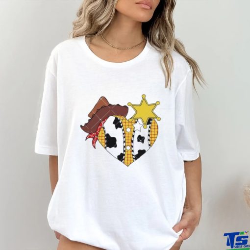 Sheriff Woody Pride Love Heart Valentines Toy Story shirt
