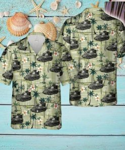 Sherman M4E8 HVSS 105mm 711th Tank Battalion U.S. Army Okinawa 1945 Hawaiian Shirt