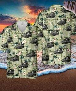 Sherman M4E8 HVSS 105mm 711th Tank Battalion U.S. Army Okinawa 1945 Hawaiian Shirt