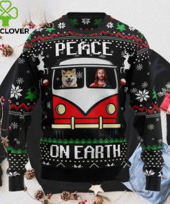 Shiba Inu Peace Ugly Christmas Sweater, Xmas Sweatshirt