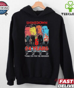 Shinedown 24 Years 2001 2025 Thank You For The Memories Signatures Shirt