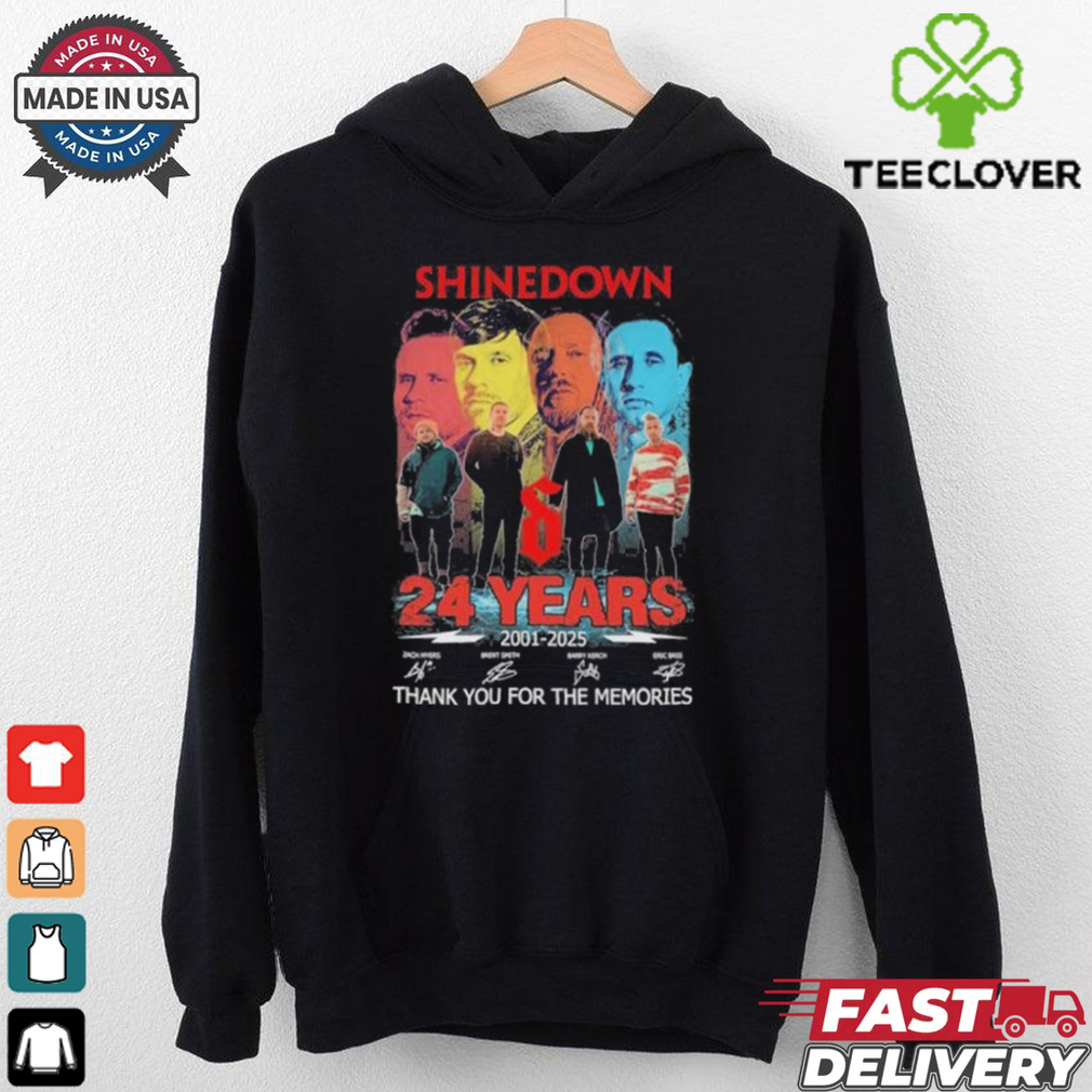 Shinedown 24 Years 2001 2025 Thank You For The Memories Signatures Shirt Shinedown 24 Years 2001 2025 Thank You For The Memories Signatures Shirt