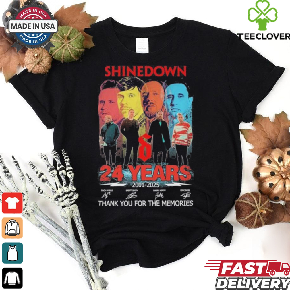 Shinedown 24 Years 2001 2025 Thank You For The Memories Signatures Shirt Shinedown 24 Years 2001 2025 Thank You For The Memories Signatures Shirt
