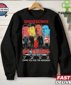 Shinedown 24 Years 2001 2025 Thank You For The Memories Signatures Shirt