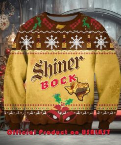 Shiner Bock Snowflakes Ugly Christmas Sweater