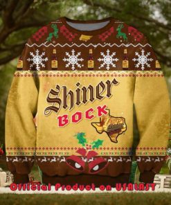 Shiner Bock Snowflakes Ugly Christmas Sweater