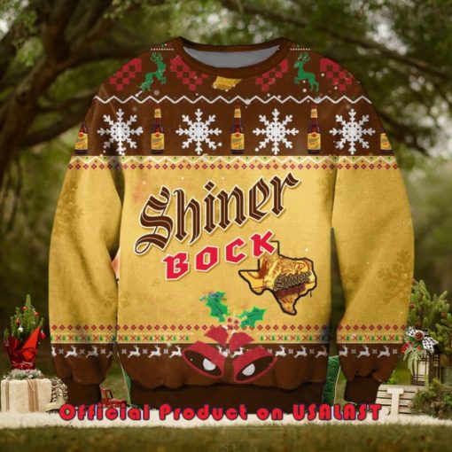 Shiner Bock Snowflakes Ugly Christmas Sweater