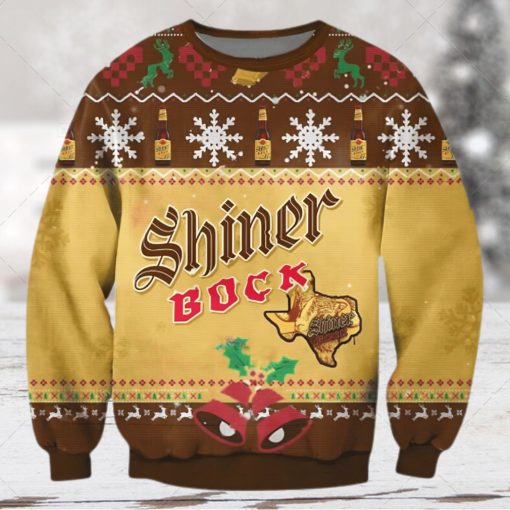 Shiner Bock Texas Beer Ugly Xmas Wool Knitted Sweater