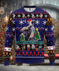 Shinobu Kocho Demon Slayer Anime Blue Funny Ideas Ugly Christmas Sweater Gift Thanksgiving