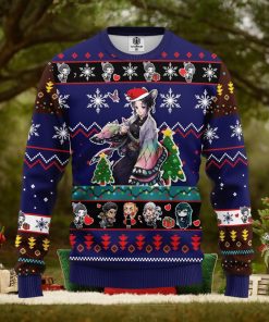 Shinobu Kocho Demon Slayer Anime Blue Funny Ideas Ugly Christmas Sweater Gift Thanksgiving