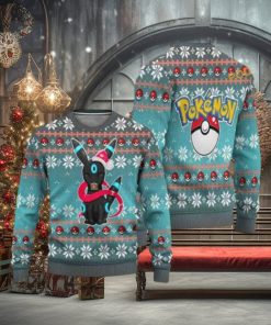 Shiny Umbreon Ugly Christmas Sweater, Funny Womens Christmas Sweater