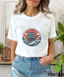 Ship Amidst Waves Classic T Shirt