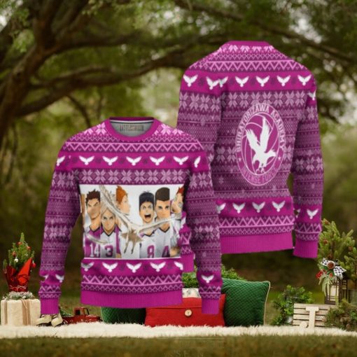 Shiratorizawa Academy Ugly Christmas Sweater Haikyuu Anime Xmas Gift