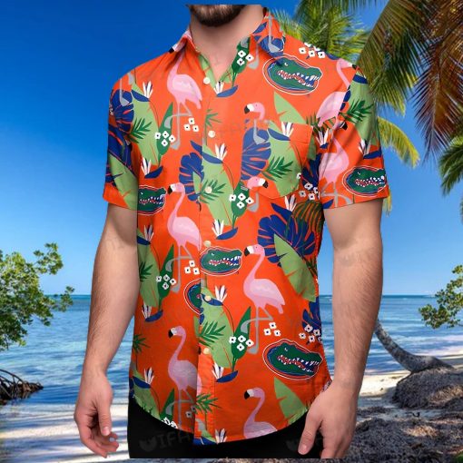 Shirt Flamingo Tropical Leaf Florida Gators Gift