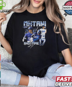 Sho Time 17 Shohei Ohtani Los Angeles Dodgers Signature Graphic t shirt