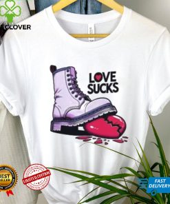 Shoe stomp heart broken love sucks Valentine’s Day T Shirt