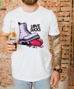 Shoe stomp heart broken love sucks Valentine’s Day T Shirt