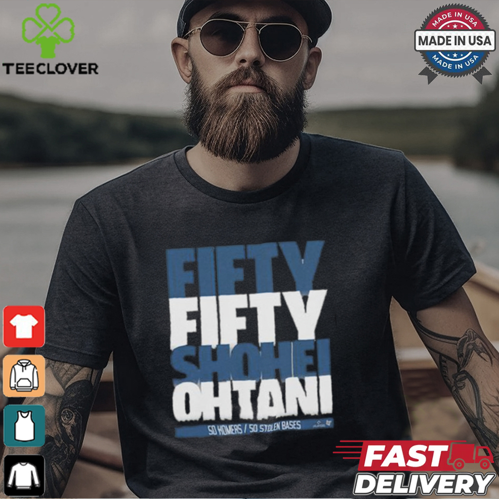 Shohei Ohtani 50 50 Stack Shirt Shohei Ohtani 50 50 Stack Shirt