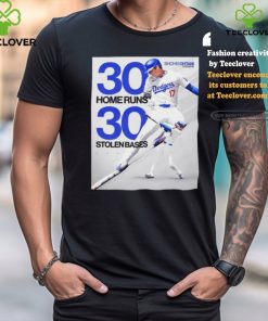 Shohei Ohtani Dodgers 30 Home Runs and 30 Stolen Bases poster shirt