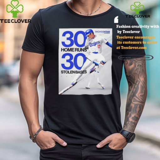 Shohei Ohtani Dodgers 30 Home Runs and 30 Stolen Bases poster shirt