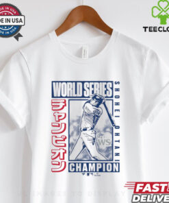Shohei Ohtani Los Angeles Dodgers 2024 World Series Champions Kanji Swing T Shirt