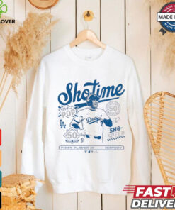 Shohei Ohtani Los Angeles Dodgers 50 50 Club Exclusive T Shirt 1 Shohei Ohtani Los Angeles Dodgers 50 50 Club Exclusive T Shirt