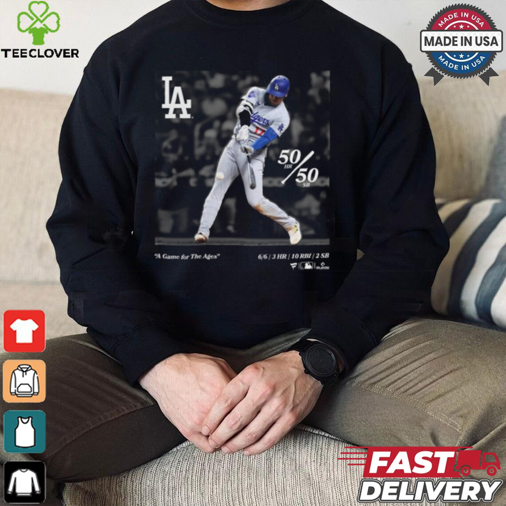 Shohei Ohtani Los Angeles Dodgers A Game For The Ages T Shirt Shohei Ohtani Los Angeles Dodgers A Game For The Ages T Shirt