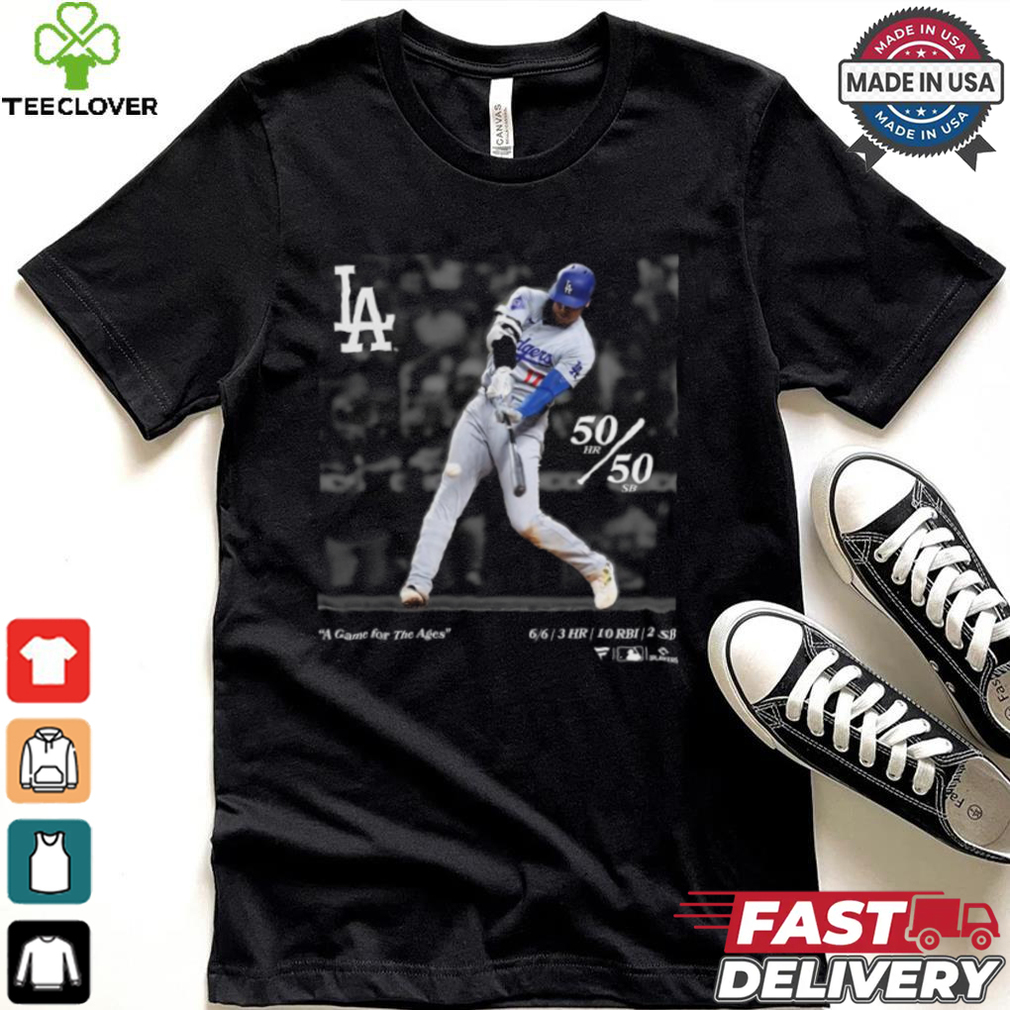 Shohei Ohtani Los Angeles Dodgers A Game For The Ages T Shirt Shohei Ohtani Los Angeles Dodgers A Game For The Ages T Shirt
