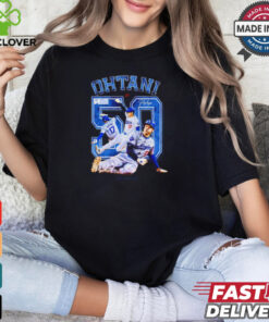 Shohei Ohtani Los Angeles Dodgers MLB 50 Stolen Bases Signature Graphic t shirt