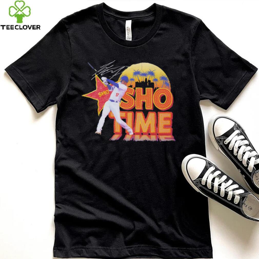 Shohei Ohtani Los Angeles Dodgers baseball player pose Sho time skyline signature shirt Shohei Ohtani Los Angeles Dodgers baseball player pose Sho time skyline signature shirt