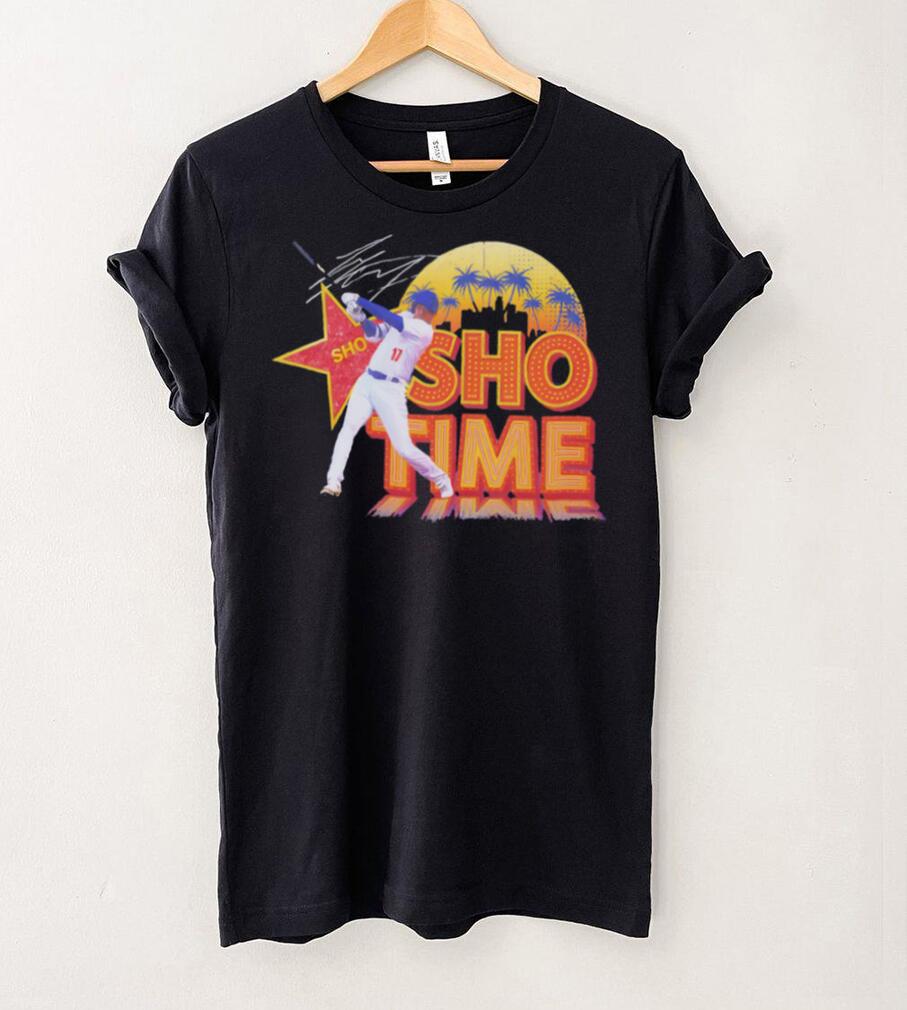 Shohei Ohtani Los Angeles Dodgers baseball player pose Sho time skyline signature shirt Shohei Ohtani Los Angeles Dodgers baseball player pose Sho time skyline signature shirt