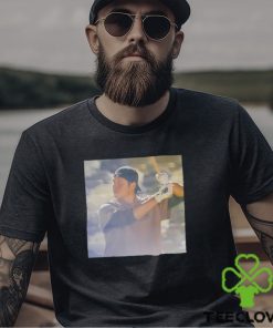 Shohei Ohtani Los Angeles Dodgers slugger swing photo shirt
