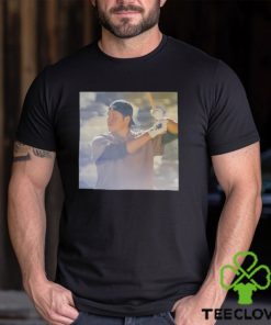 Shohei Ohtani Los Angeles Dodgers slugger swing photo shirt