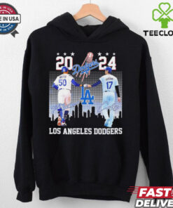Shohei Ohtani Mookie Betts Los Angeles Dodgers 2024 skyline signature shirt 3 Shohei Ohtani Mookie Betts Los Angeles Dodgers 2024 skyline signature shirt