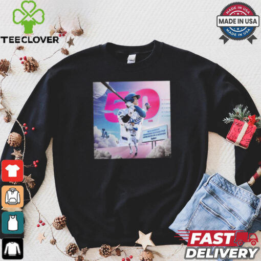 Shohei Ohtani Sets A New Dodger Franchise Record For Home Runs In A Single Season With 50 Vintage T Shirt