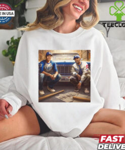Shohei Ohtani and Mookie Betts Dodgers Are 1 Win Away From Becoming World Series Champs Poster t shirt
