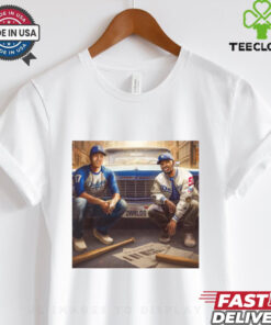 Shohei Ohtani and Mookie Betts Dodgers Are 1 Win Away From Becoming World Series Champs Poster t shirt 2 Shohei Ohtani and Mookie Betts Dodgers Are 1 Win Away From Becoming World Series Champs Poster t shirt